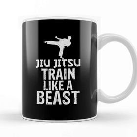 Baskı Dükkanı Jiu Jitsu Train Like A Beast Brazilian Jiu Jitsu Kupa Bardak