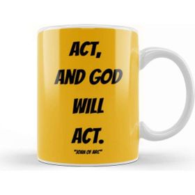 Baskı Dükkanı Joan Of Arc Quotes Gifts Vintage Retro Rainbow Style Kupa Bardak