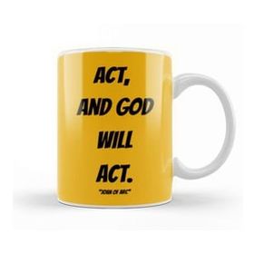 Baskı Dükkanı Joan Of Arc Quotes Gifts Vintage Retro Rainbow Style Kupa Bardak