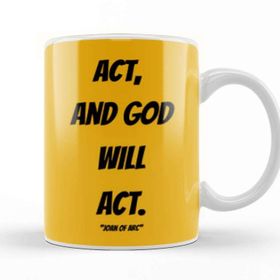 Baskı Dükkanı Joan Of Arc Quotes Gifts Vintage Retro Rainbow Style Kupa Bardak