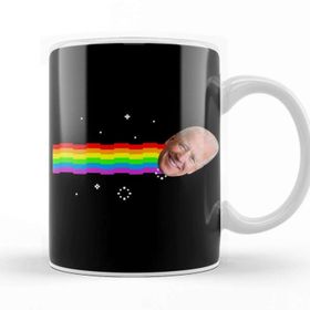 Baskı Dükkanı Joe Biden Nyan Cat Porselen Beyaz Kupa Bardak