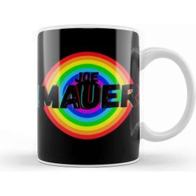 Baskı Dükkanı Joe Mauer Baseball Gifts Vintage Retro Rainbow For Boys And Dad Porselen Beyaz Kupa Bardak