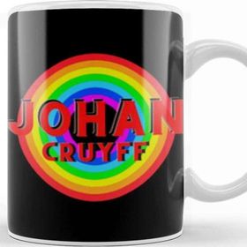 Baskı Dükkanı Johan Cruyff Vintage Retro Rainbow Style Kupa Bardak