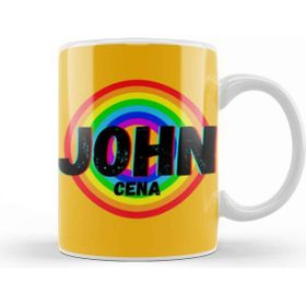Baskı Dükkanı John Cena Vintage Retro Rainbow Style Warriors Design Wrestlers Gift Kupa Bardak