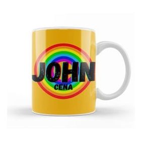 Baskı Dükkanı John Cena Vintage Retro Rainbow Style Warriors Design Wrestlers Gift Kupa Bardak