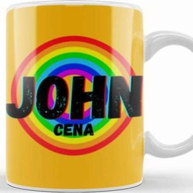 Baskı Dükkanı John Cena Vintage Retro Rainbow Style Warriors Design Wrestlers Gift Kupa Bardak