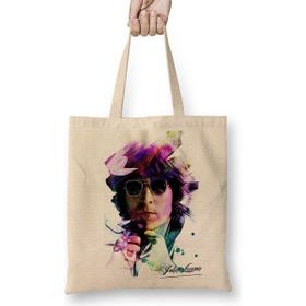 Baskı Dükkanı John Lennon 02 Bez Uzun Saplı Krem Rengi Çanta