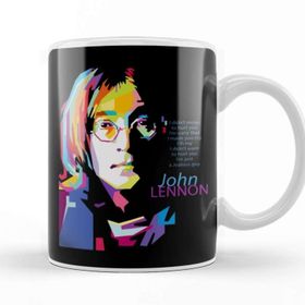 Baskı Dükkanı John Lennon Pop Art Porselen Beyaz Kupa Bardak