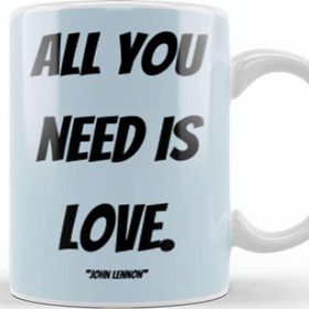 Baskı Dükkanı John Lennon Quote Porselen Beyaz Kupa Bardak