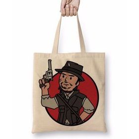 Baskı Dükkanı John Marston Vault Boy Bez Uzun Saplı Krem Rengi Çanta