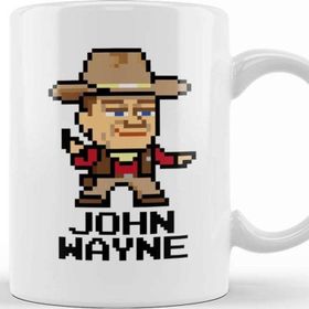 Baskı Dükkanı John Wayne Pixel Character Kupa Bardak