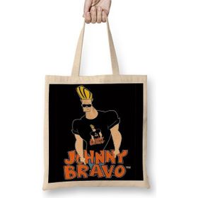 Baskı Dükkanı Johnny Bravo 03 Bez Uzun Saplı Krem Rengi Çanta