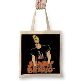 Baskı Dükkanı Johnny Bravo 03 Bez Uzun Saplı Krem Rengi Çanta