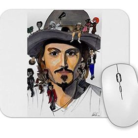 Baskı Dükkanı Johnny Depp No Back Mouse Pad