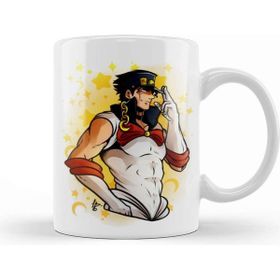 Baskı Dükkanı Jojo Bizarre Adventure Jotaro The Star Porselen Beyaz Kupa Bardak