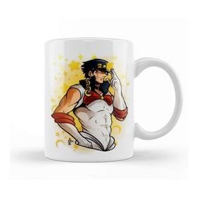 Baskı Dükkanı Jojo Bizarre Adventure Jotaro The Star Porselen Beyaz Kupa Bardak