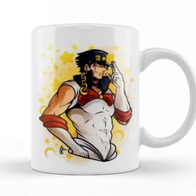 Baskı Dükkanı Jojo Bizarre Adventure Jotaro The Star Porselen Beyaz Kupa Bardak