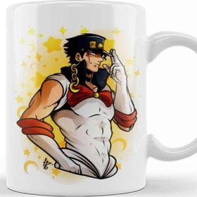 Baskı Dükkanı Jojo Bizarre Adventure Jotaro The Star Porselen Beyaz Kupa Bardak