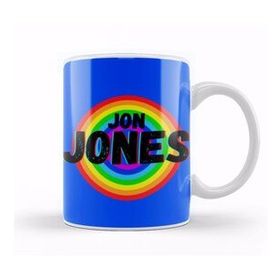 Baskı Dükkanı Jon Jones Vintage Retro Rainbow Style Warriors Design Wrestlers Gift Kupa