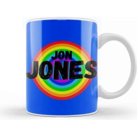 Baskı Dükkanı Jon Jones Vintage Retro Rainbow Style Warriors Design Wrestlers Gift Kupa