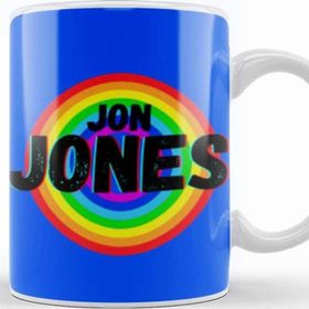 Baskı Dükkanı Jon Jones Vintage Retro Rainbow Style Warriors Design Wrestlers Gift Kupa
