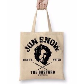 Baskı Dükkanı Jon Snow Night Watch Bez Çanta