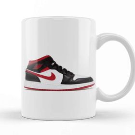 Baskı Dükkanı Jordan 1 Mid Gym Red Black White Kupa