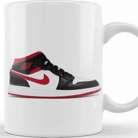 Baskı Dükkanı Jordan 1 Mid Gym Red Black White Kupa