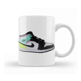 Baskı Dükkanı Jordan 1 Mid Pastel Black Toe Kupa