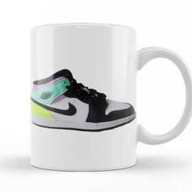Baskı Dükkanı Jordan 1 Mid Pastel Black Toe Kupa