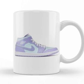 Baskı Dükkanı Jordan 1 Mid Purple Aqua Kupa