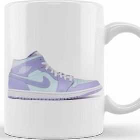 Baskı Dükkanı Jordan 1 Mid Purple Aqua Kupa