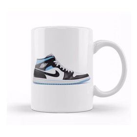 Baskı Dükkanı Jordan 1 Mid University Black White Kupa