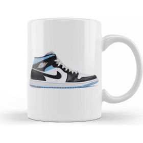 Baskı Dükkanı Jordan 1 Mid University Black White Kupa