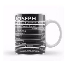 Baskı Dükkanı Joseph Nutritional and Undeniable Name Kupa