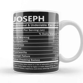 Baskı Dükkanı Joseph Nutritional and Undeniable Name Kupa