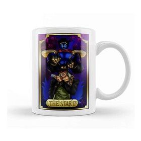 Baskı Dükkanı Jotaro Kujo The Star Platinum Porselen Beyaz Kupa Bardak