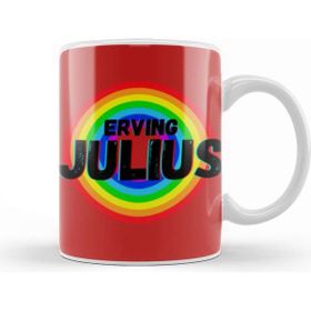 Baskı Dükkanı Julius Erving Basketball Gifts Vintage Retro Rainbow Quotes For Boys And Dad Porselen Beyaz Kupa Bardak