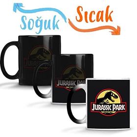 Baskı Dükkanı Jurassic Park 2 Sihirli Porselen Kupa