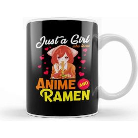Baskı Dükkanı Just a Girl Who Loves Anime Ramen Kupa