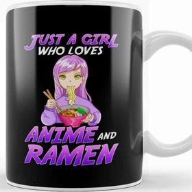 Baskı Dükkanı Just a Girl Who Loves Anime Ramen Kupa