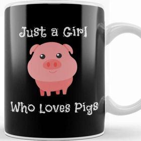 Baskı Dükkanı Just a Girl Who Loves Pigs Cute Baby Pig Piglet Kupa