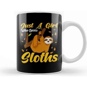 Baskı Dükkanı Just a Girl Who Loves Sloths Cute Funny Sloth Kupa