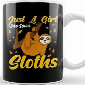 Baskı Dükkanı Just a Girl Who Loves Sloths Cute Funny Sloth Kupa