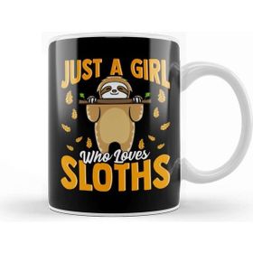 Baskı Dükkanı Just a Girl Who Loves Sloths Cute Sloth Obsessed Kupa