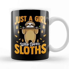 Baskı Dükkanı Just a Girl Who Loves Sloths Cute Sloth Obsessed Kupa