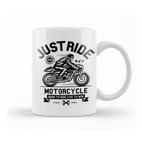 Baskı Dükkanı Just Ride Motorcycle Kupa
