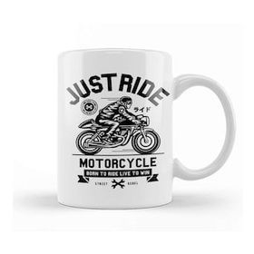 Baskı Dükkanı Just Ride Motorcycle Kupa