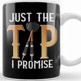 Baskı Dükkanı Just the Tip I Promise Darts Pun Funny Dart Player Kupa