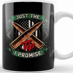 Baskı Dükkanı Just The Tip I Promise Usa Flag Bullet Pun Kupa